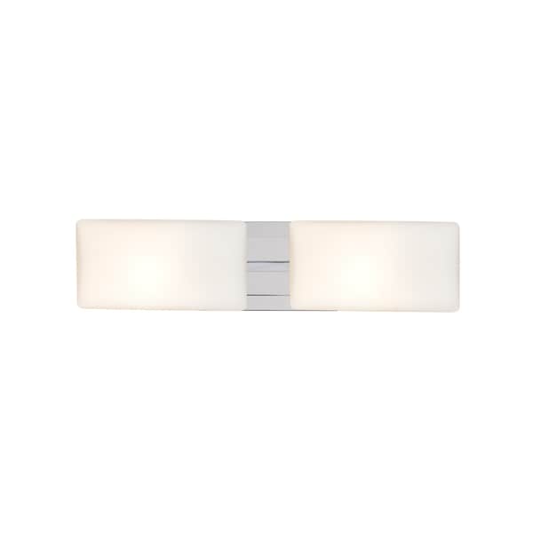 Besa Lighting Lido Vanity, Opal Matte, Chrome Finish, 2x9W LED 2WT-888607-LED-CR - main